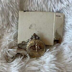 1986 Statue of Liberty Pocket Watch Commemorative Limited Edition Quartz.